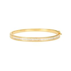 18K Gold Diamond Bangle 1.50ct H/Si