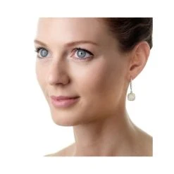 18K White Gold An Gelina 3ct Diamond And Yellow Diamond Halo Earrings -The Diamond Store N1249h