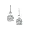 Halo Diamond Drop Earrings - Florence - 1.50ct - In 18K White Gold