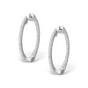 Diamond Hoop Earrings 0.54ct H/Si In 18K White Gold - P3486Y