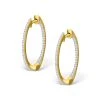 Diamond Hoop Earrings 0.54ct H/Si In 18K Gold - P3486