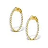 Diamond Hoop Emily Earrings 3.06ct H/Si In 18K Gold - P3489
