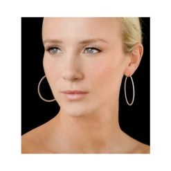 Diamond Hoop Earrings 1ct H/Si 18K White Gold - P3480Y -The Diamond Store N1268h