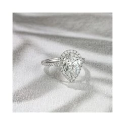 Diana 3.00ct Lab Diamond Pear Cut Engagement Ring In Platinum G/VS1 -The Diamond Store NDUT71 522W fll