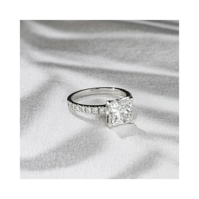 Katerina 3.00ct Lab Diamond Princess Cut Engagement Ring In Platinum G/VS1 4 Katerina 3.00ct Lab Diamond Princess Cut Engagement Ring In Platinum G/VS1 - Image 4