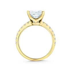 Katerina 3.00ct Lab Diamond Princess Cut Engagement Ring In 18K Yellow Gold F/VS1 -The Diamond Store NDUT86 522Y d1