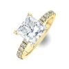 Katerina 3.00ct Lab Diamond Princess Cut Engagement Ring In 18K Yellow Gold F/VS1