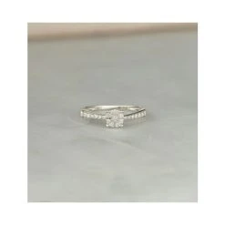 Masami Diamond Engagement Ring 0.20ct Pave Set In 9K White Gold -The Diamond Store Nov22 E5036 2 1