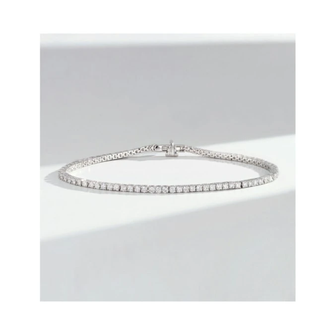Diamond Tennis Bracelet Chloe 3.00ct H/Si Claw Set In 18K White Gold 6 Diamond Tennis Bracelet Chloe 3.00ct H/Si Claw Set In 18K White Gold - Image 6
