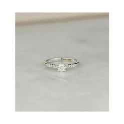 Lab Diamond Side Stone Engagement Ring 0.25ct H/Si In 9K White Gold -The Diamond Store Nov22 NDE6227Y 2