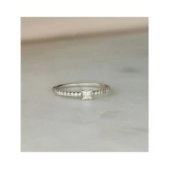 Princess Cut Lab Diamond Engagement Ring 0.25ct H/Si In 9K White Gold -The Diamond Store Nov22 NDE6229Y 2