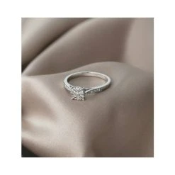 Lab Diamond Engagement Ring With Shoulders 0.25ct H/Si In 925 Silver -The Diamond Store Nov22 NDE6239U20NDE6239Y