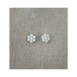 Lab Diamond Cluster Earrings 0.50ct H/SI Quality Set In 9K White Gold -The Diamond Store Nov22 NDH3223 2