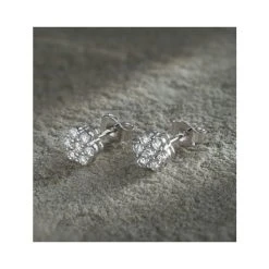 Lab Diamond Cluster Earrings 0.50ct H/SI Quality Set In 9K White Gold -The Diamond Store Nov22 NDH3223vs2