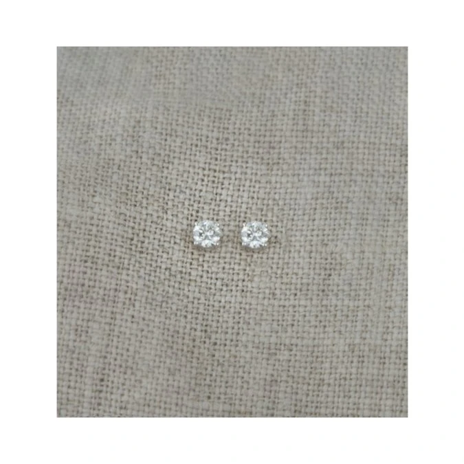 Lab Diamond Stud Earrings 0.20ct H/Si Quality In 9K White Gold - 3mm 6 Lab Diamond Stud Earrings 0.20ct H/Si Quality In 9K White Gold - 3mm - Image 6