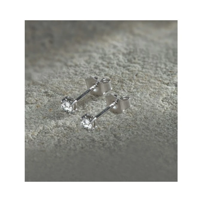 Lab Diamond Stud Earrings 0.20ct H/Si Quality In 9K White Gold - 3mm 5 Lab Diamond Stud Earrings 0.20ct H/Si Quality In 9K White Gold - 3mm - Image 5