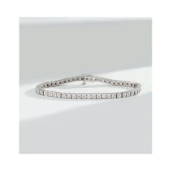 Silver Diamond Set 0.57ct Tennis Bracelet -The Diamond Store Nov22 UD3226