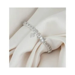 Diamond Silver Heart Bracelet - UD3256 -The Diamond Store Nov22 UD3256 2