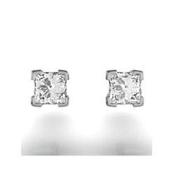 Platinum Princess Diamond Earrings - 0.66CT - H/SI - 3.8mm 8 Platinum Princess Diamond Earrings - 0.66CT - H/SI - 3.8mm -The Diamond Store OLIV66W3