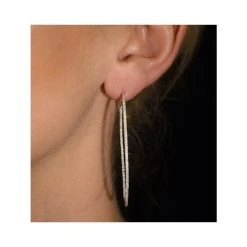 Diamond Hoop Earrings 1ct H/Si 18K White Gold - P3480Y -The Diamond Store P3480Y v1