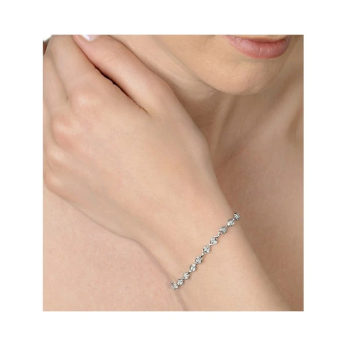 0.25ct Diamond Heart Bracelet Set In Silver 2 0.25ct Diamond Heart Bracelet Set In Silver - Image 2