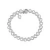 Diamond Silver Heart Bracelet - UD3256
