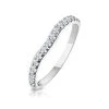 Matching Wedding Band 0.27ct H/Si Diamond In 18K White Gold