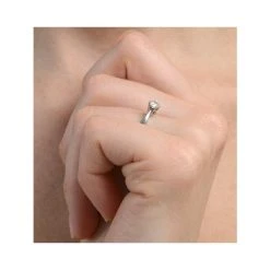 Certified High Set Chloe 18K White Gold Diamond Engagement Ring 0.33CT -The Diamond Store SR03 33Wh 2