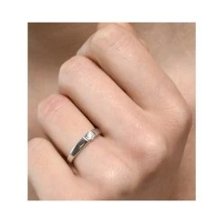 Certified Jessica 18K White Gold Diamond Engagement Ring 0.25CT -The Diamond Store SR06 25Wh 1