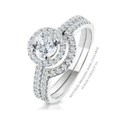 2.05ct Ella Halo Lab Diamond Engagement Ring IGI H/SI1 18K White Gold -The Diamond Store SR17 set 2
