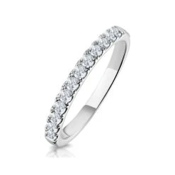 Adelle Matching Wedding Band 0.35ct H/Si Diamond In 18K White Gold
