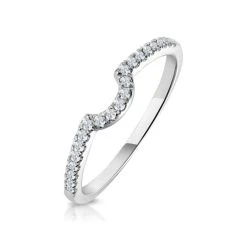 Nova Matching Wedding Band 0.20ct H/Si Diamond In 18K White Gold