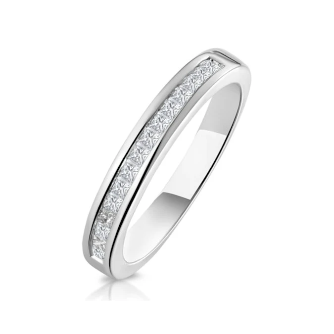 Eleri Matching Wedding Band 0.50ct H/Si Diamond In 18K White Gold 1 Eleri Matching Wedding Band 0.50ct H/Si Diamond In 18K White Gold