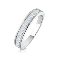 Yasmin Matching Wedding Band 0.65ct H/Si Diamond In 18K White Gold