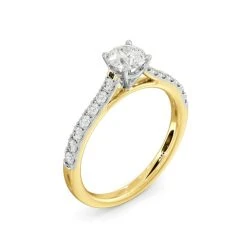 Natalia Diamond Engagement Side Stone Ring 18K Gold 0.91CT G/SI1 9 Natalia Diamond Engagement Side Stone Ring 18K Gold 0.91CT G/SI1 -The Diamond Store SR34 050Y1 1