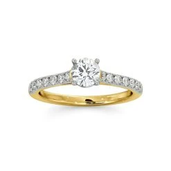 Natalia Diamond Engagement Side Stone Ring 18K Gold 0.91CT G/SI1 8 Natalia Diamond Engagement Side Stone Ring 18K Gold 0.91CT G/SI1 -The Diamond Store SR34 050Y3 1