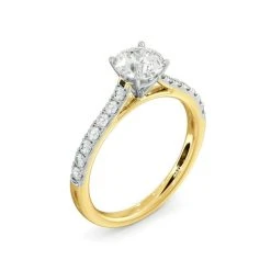 Natalia GIA Diamond Engagement Side Stone Ring 18K Gold 1.15CT G/SI2 9 Natalia GIA Diamond Engagement Side Stone Ring 18K Gold 1.15CT G/SI2 -The Diamond Store SR34 070Y1