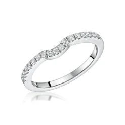 Carly Matching 2mm Wedding Band 0.25ct H/Si Diamonds In 18KW Gold