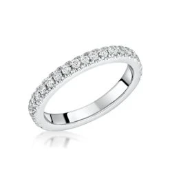 Alessandra Matching 2.6mm Wedding Band 0.42ct H/Si Diamonds Platinum
