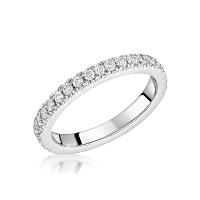 Alessandra Matching 2.6mm Wedding Band 0.47ct H/Si Diamonds 18KW Gold 1 Alessandra Matching 2.6mm Wedding Band 0.47ct H/Si Diamonds 18KW Gold
