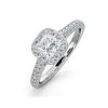 Roxy GIA Diamond Engagement Side Stone Ring In Platinum 1.22CT G/SI2