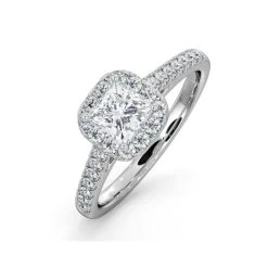 Roxy GIA Diamond Engagement Side Stone Ring In Platinum 1.22CT G/SI2