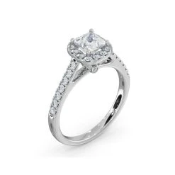Roxy GIA Diamond Engagement Side Stone Ring In Platinum 1.22CT G/SI2 -The Diamond Store SR39 070W1