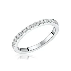 Roxy Matching 2MM Wedding Band 0.36ct H/Si Diamonds In 18K White Gold