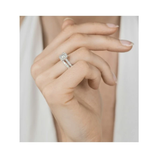 Danielle Matching 2.8mm Wedding Band 0.30ct H/Si Diamonds In 18KW Gold 2 Danielle Matching 2.8mm Wedding Band 0.30ct H/Si Diamonds In 18KW Gold - Image 2