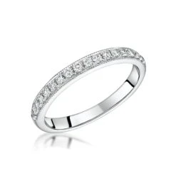 Danielle Matching 2.8mm Wedding Band 0.30ct H/Si Diamonds In 18KW Gold
