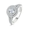 Camilla Diamond Halo Engagement Ring In Platinum 1.15ct G/SI2
