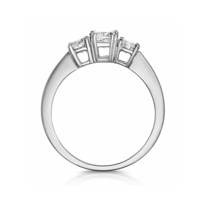 3 Stone Meghan Lab Diamond Engagement Ring 1CT G/SI1 In 18K White Gold 3 3 Stone Meghan Lab Diamond Engagement Ring 1CT G/SI1 In 18K White Gold - Image 3