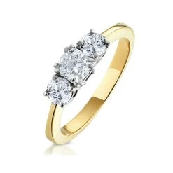 3 Stone Meghan Diamond Engagement Ring 1CT G/Vs1 In 18K Gold