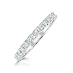 Cleopatra Matching Wedding Band 0.35ct G/Si Diamond In 18K White Gold